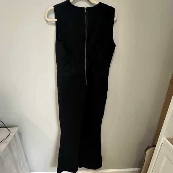 Spanx The Perfect Jumpsuit Women’s Med Black Ponte Sleeveless Flared Leg Stretch - Picture 5 of 6